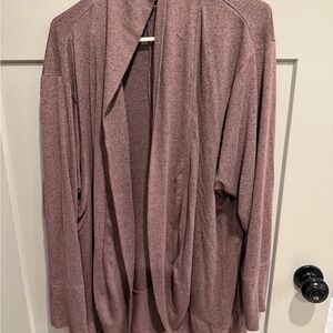 Maurices Dusty Mauve Open Front Cardigan